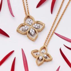 Michalis Diamond Gallery Gold Necklece